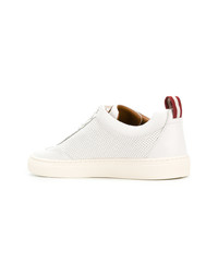 Baskets basses en cuir blanches Bally