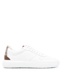 Baskets basses en cuir blanches Herno