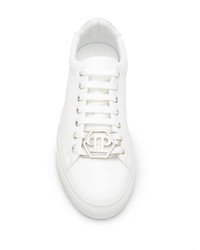 Baskets basses en cuir blanches Philipp Plein