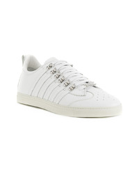 Baskets basses en cuir blanches DSQUARED2