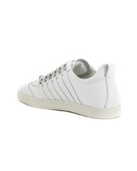 Baskets basses en cuir blanches DSQUARED2