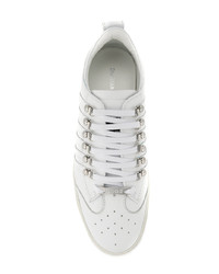 Baskets basses en cuir blanches DSQUARED2