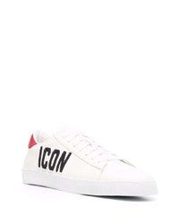 Baskets basses en cuir blanches DSQUARED2