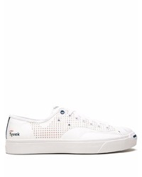 Baskets basses en cuir blanches Converse