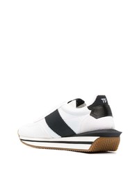 Baskets basses en cuir blanches Tom Ford