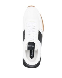 Baskets basses en cuir blanches Tom Ford