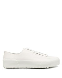 Baskets basses en cuir blanches Jil Sander