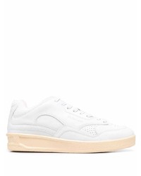 Baskets basses en cuir blanches Jil Sander