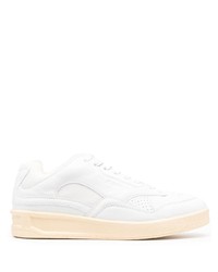 Baskets basses en cuir blanches Jil Sander