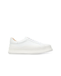 Baskets basses en cuir blanches Jil Sander