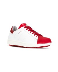 Baskets basses en cuir blanches Moncler