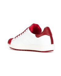 Baskets basses en cuir blanches Moncler