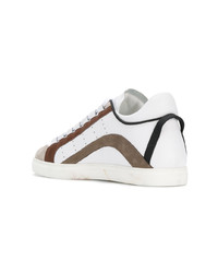 Baskets basses en cuir blanches DSQUARED2