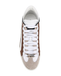 Baskets basses en cuir blanches DSQUARED2