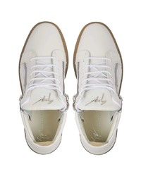 Baskets basses en cuir blanches Giuseppe Zanotti