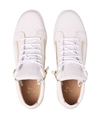 Baskets basses en cuir blanches Giuseppe Zanotti