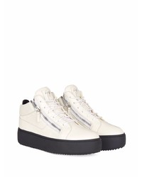 Baskets basses en cuir blanches Giuseppe Zanotti