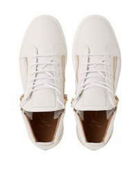 Baskets basses en cuir blanches Giuseppe Zanotti