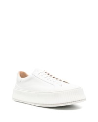 Baskets basses en cuir blanches Jil Sander