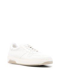 Baskets basses en cuir blanches Tagliatore