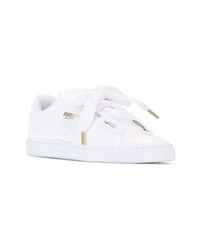 Baskets basses en cuir blanches Puma