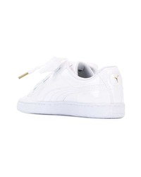 Baskets basses en cuir blanches Puma