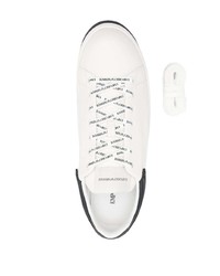 Baskets basses en cuir blanches Emporio Armani