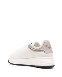 Baskets basses en cuir blanches Emporio Armani