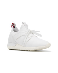 Baskets basses en cuir blanches Moncler