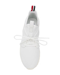 Baskets basses en cuir blanches Moncler