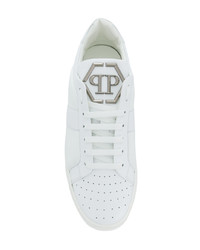 Baskets basses en cuir blanches Philipp Plein