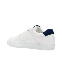 Baskets basses en cuir blanches Brioni