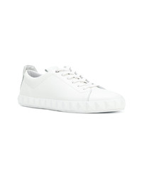 Baskets basses en cuir blanches Emporio Armani