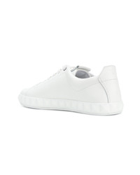 Baskets basses en cuir blanches Emporio Armani