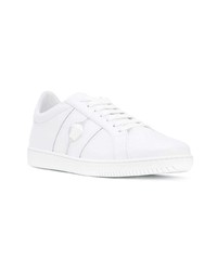 Baskets basses en cuir blanches Versace