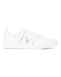 Baskets basses en cuir blanches Versace