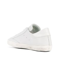 Baskets basses en cuir blanches Philippe Model