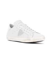 Baskets basses en cuir blanches Philippe Model