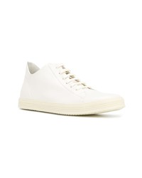 Baskets basses en cuir blanches Rick Owens