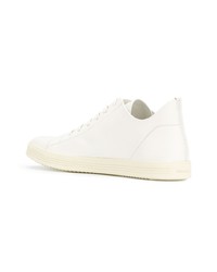 Baskets basses en cuir blanches Rick Owens