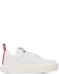 Baskets basses en cuir blanches Lanvin