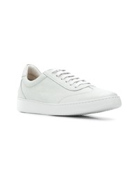 Baskets basses en cuir blanches Corneliani