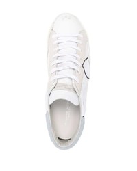 Baskets basses en cuir blanches Philippe Model Paris