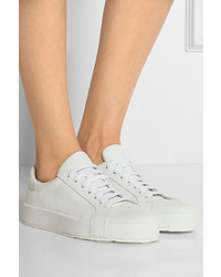 Baskets basses en cuir blanches Jil Sander