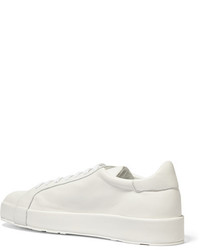 Baskets basses en cuir blanches Jil Sander