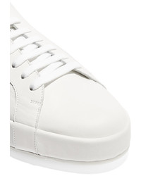 Baskets basses en cuir blanches Jil Sander