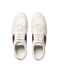 Baskets basses en cuir blanches Gucci