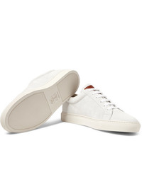 Baskets basses en cuir blanches Brunello Cucinelli