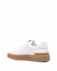 Baskets basses en cuir blanches Balmain