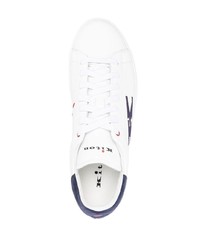 Baskets basses en cuir blanches Kiton